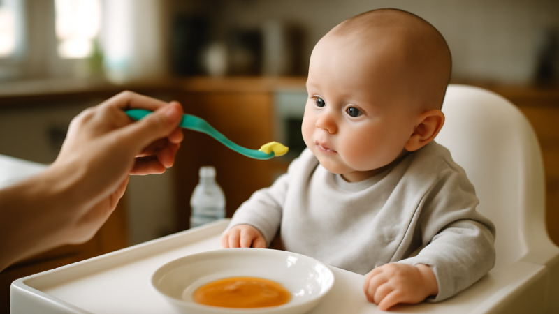 Repas bébé 6 mois : guide & menus (2026)