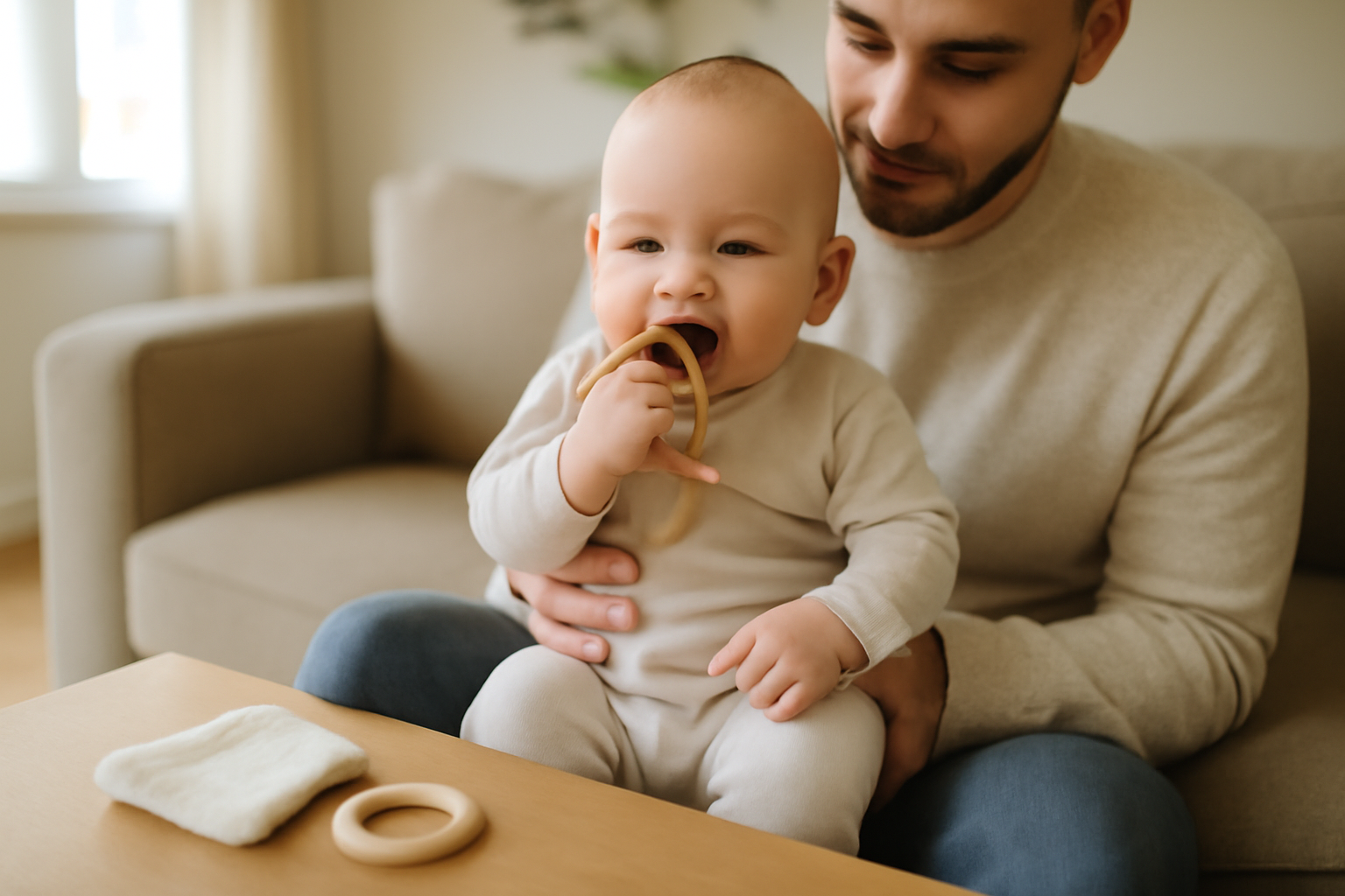 Bébé avec gencives gonflées, signe de doublement des gencives et poussée dentaire