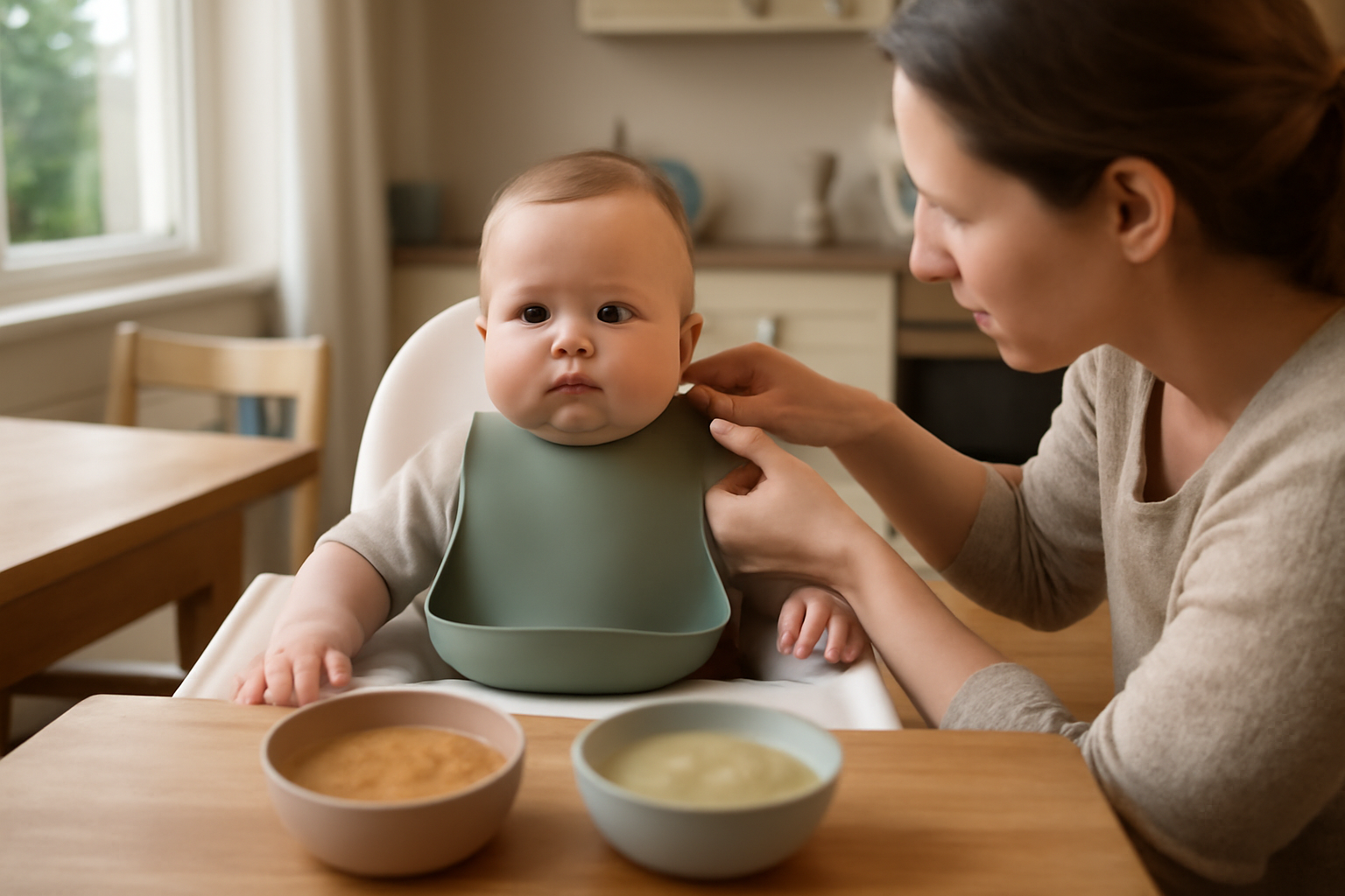 bavoir silicone bebe imperméable sur table pour repas de bébé