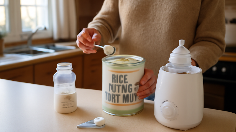 Bébé lait de riz : bienfaits, usage et précautions