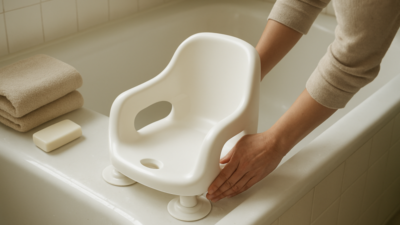 Siège bébé pour baignoire : confort & stabilité