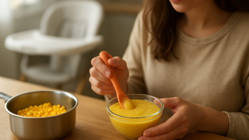 Mais bébé : conseils et recettes dès 6 mois